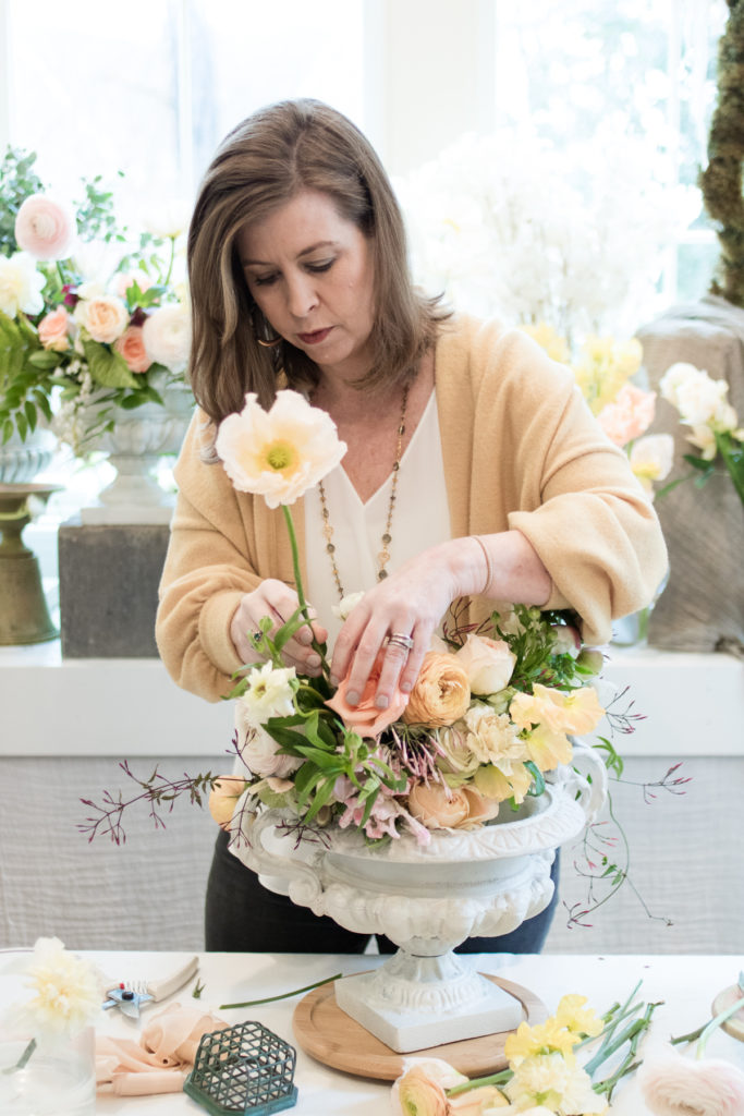 Website design for Buckets and Blooms by J. Alexandria Creative, Huntsville, Alabama branding and website designer. Branded photoshoot. Buckets and blooms floral design process. 