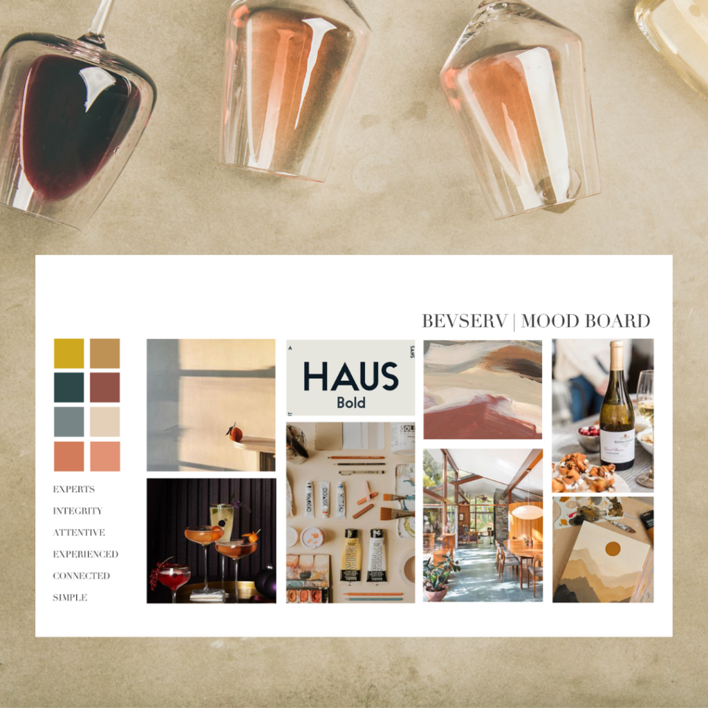 wine mood board expert integrity attentive experienced connected simple