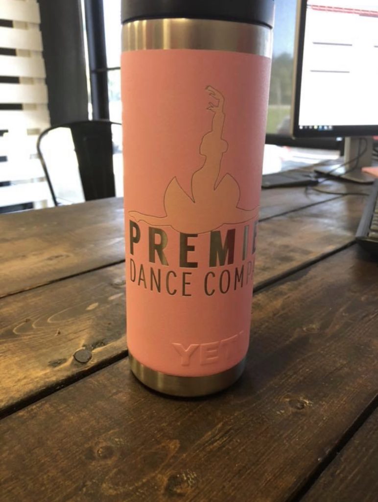 Premier Dance Company branding project by J. Alexandria Creative.  Huntsville Alabama Branding and Website Designer. Swag example. 