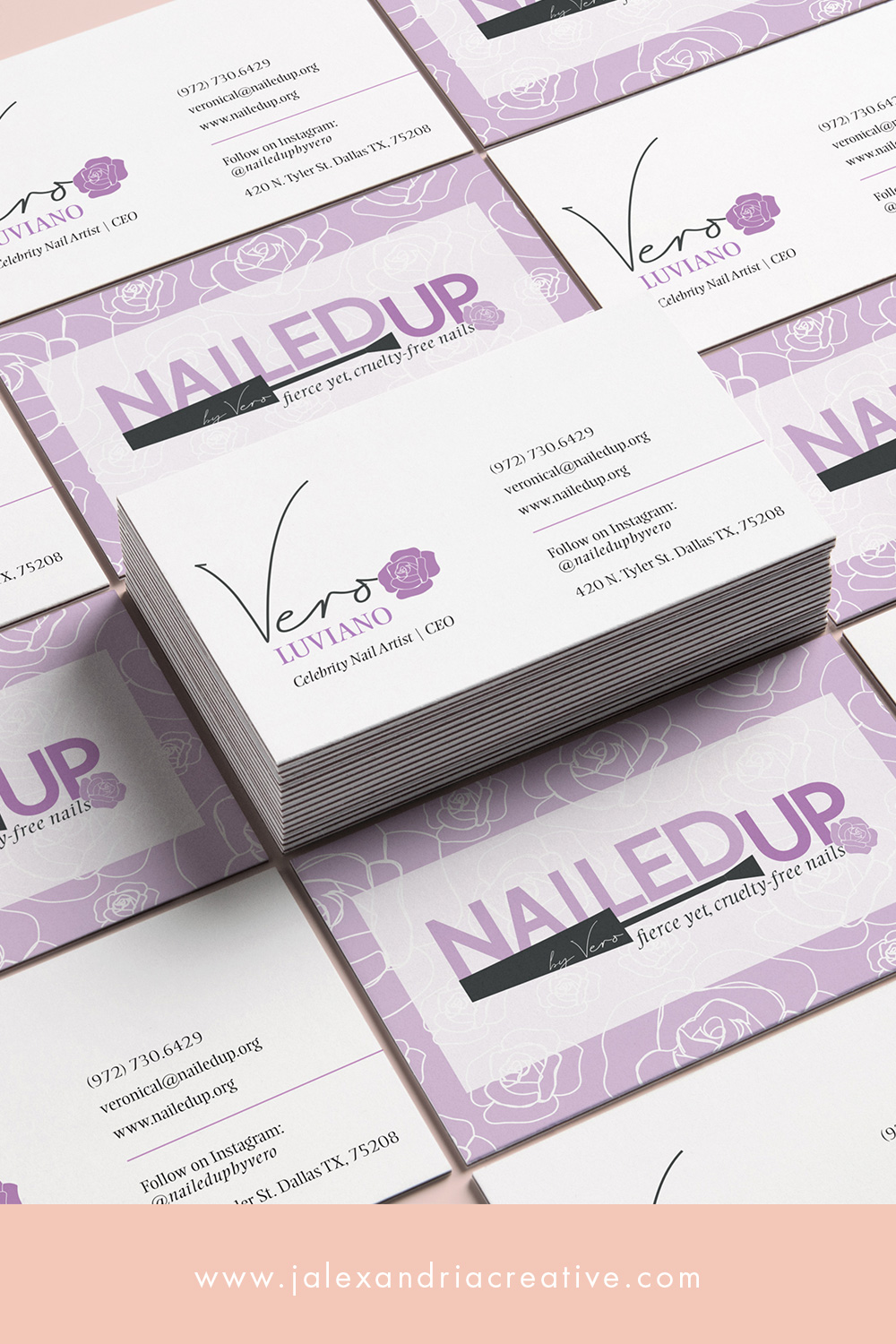 Nail Salon Business Card Design by J. Alexandria Creative | Branding