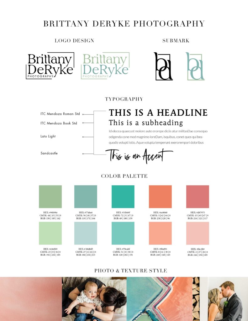 Branding Board Color Swatches Typography