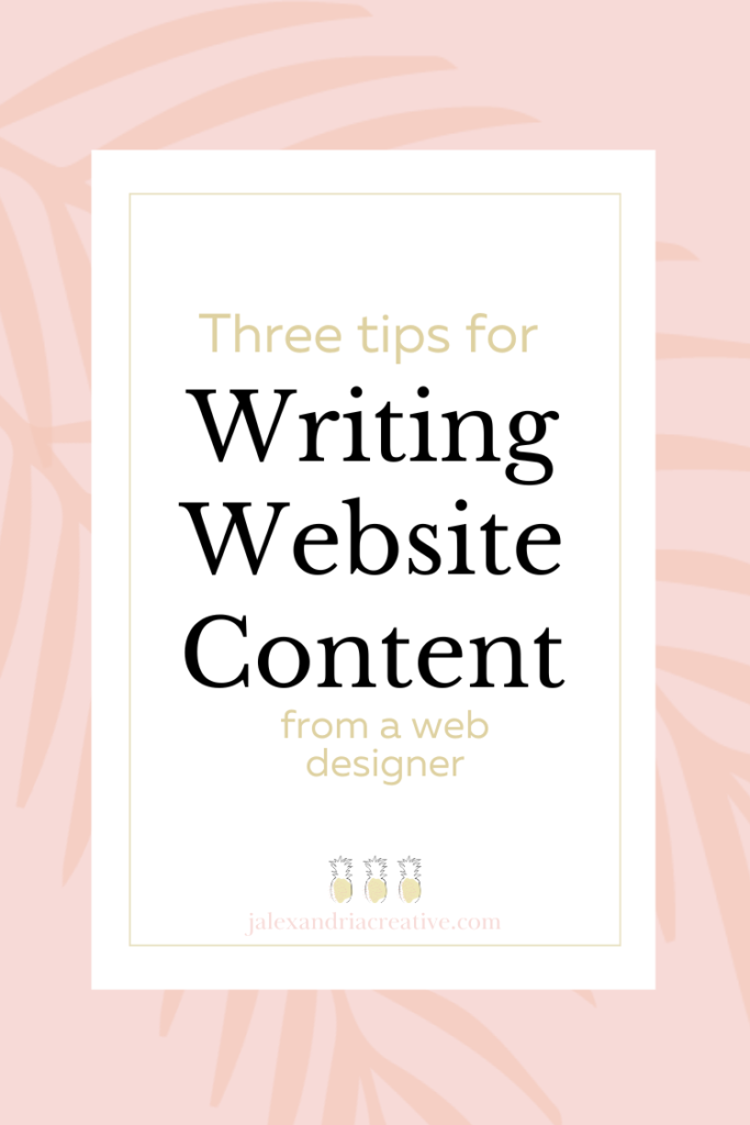 Tips for writing website content