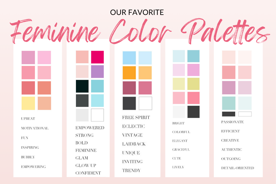 5 Feminine Color Palettes