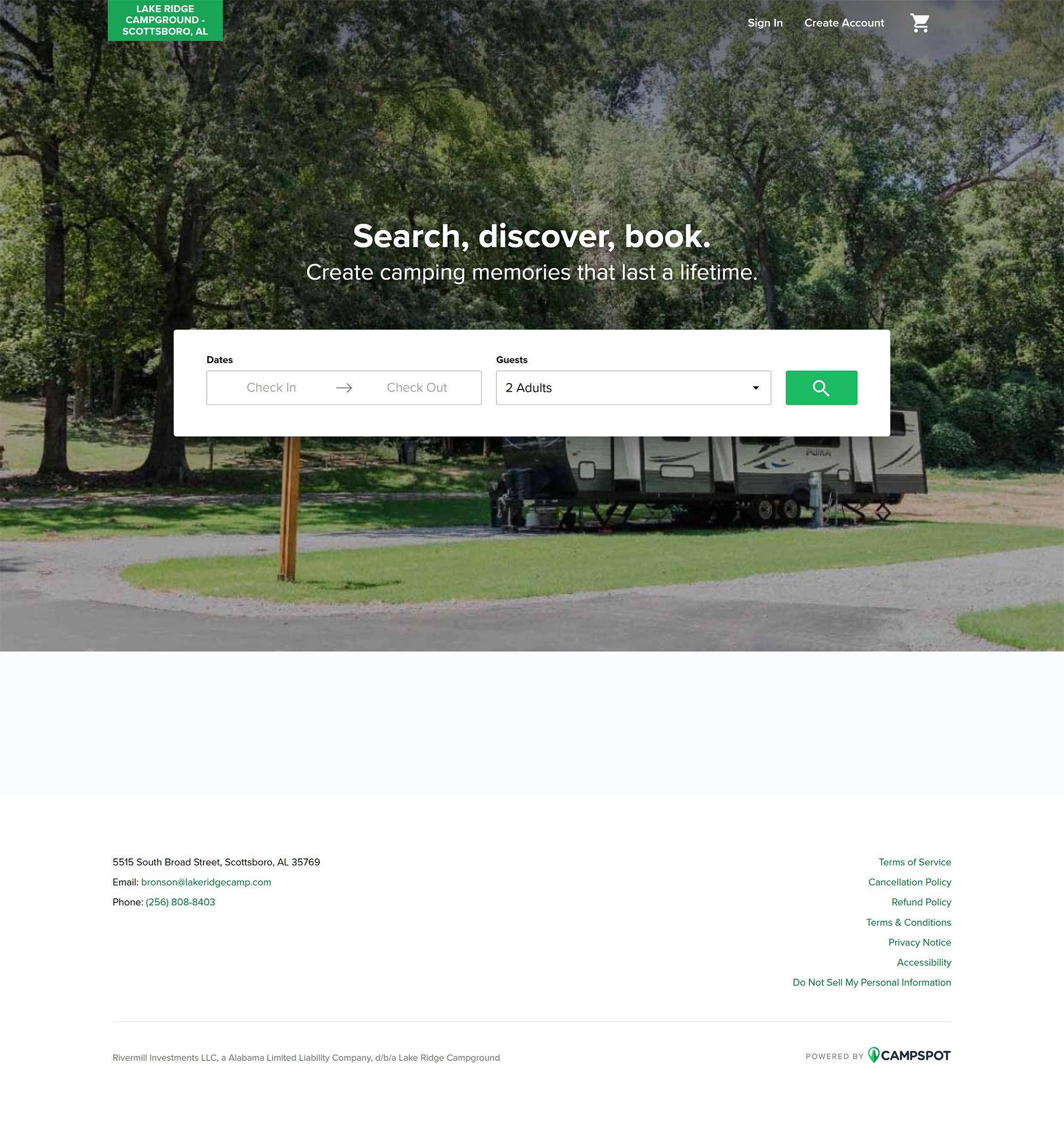 Campground Booking Portal