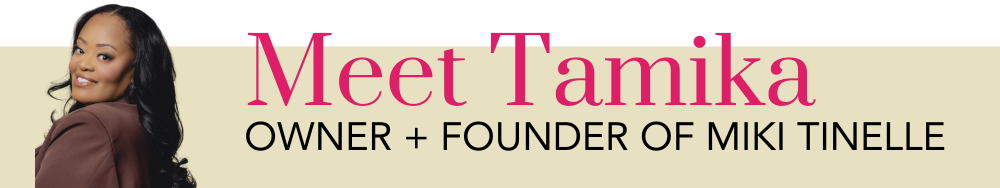 Tamika is a leather bag and jewelry designer who came to us with a dream of creating a luxury handbag website for her brand, Miki Tinelle
