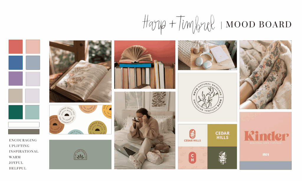 woodworking shop mood board, Esty shop mood board, women owned business mood board, Christian company mood board