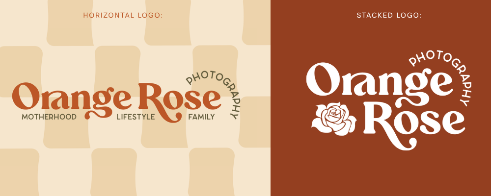 Rose logo, edgy logo, retro inspired logo