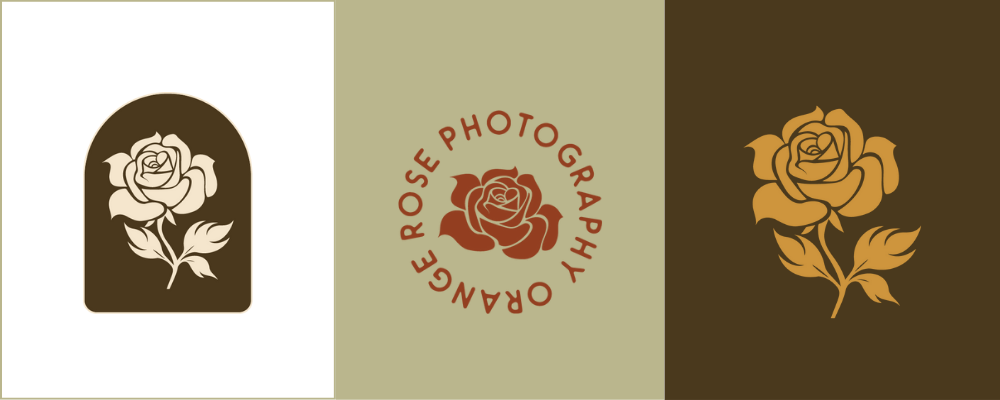 rose branding, rose logo, rose submark,
