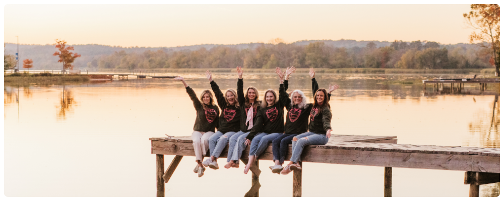 lakeside dock photo for agency team photos,