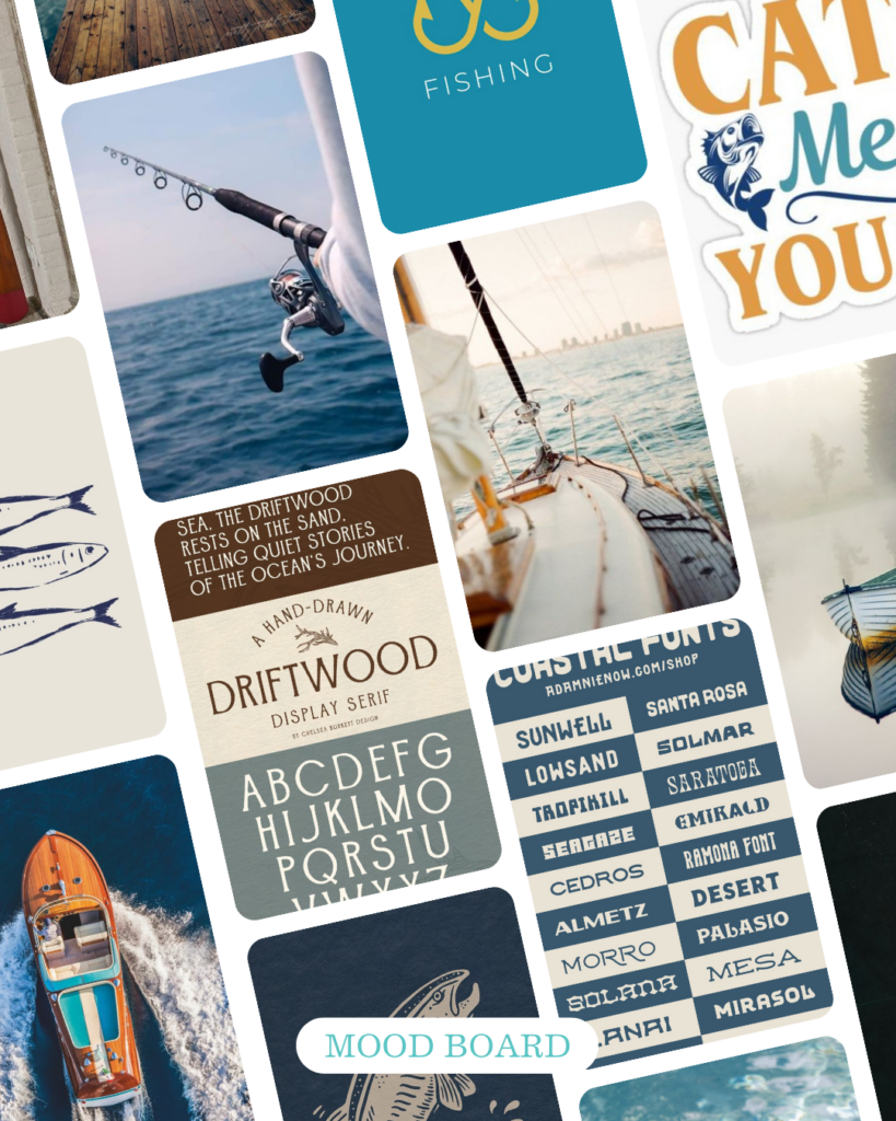 luxury campground brand mood board