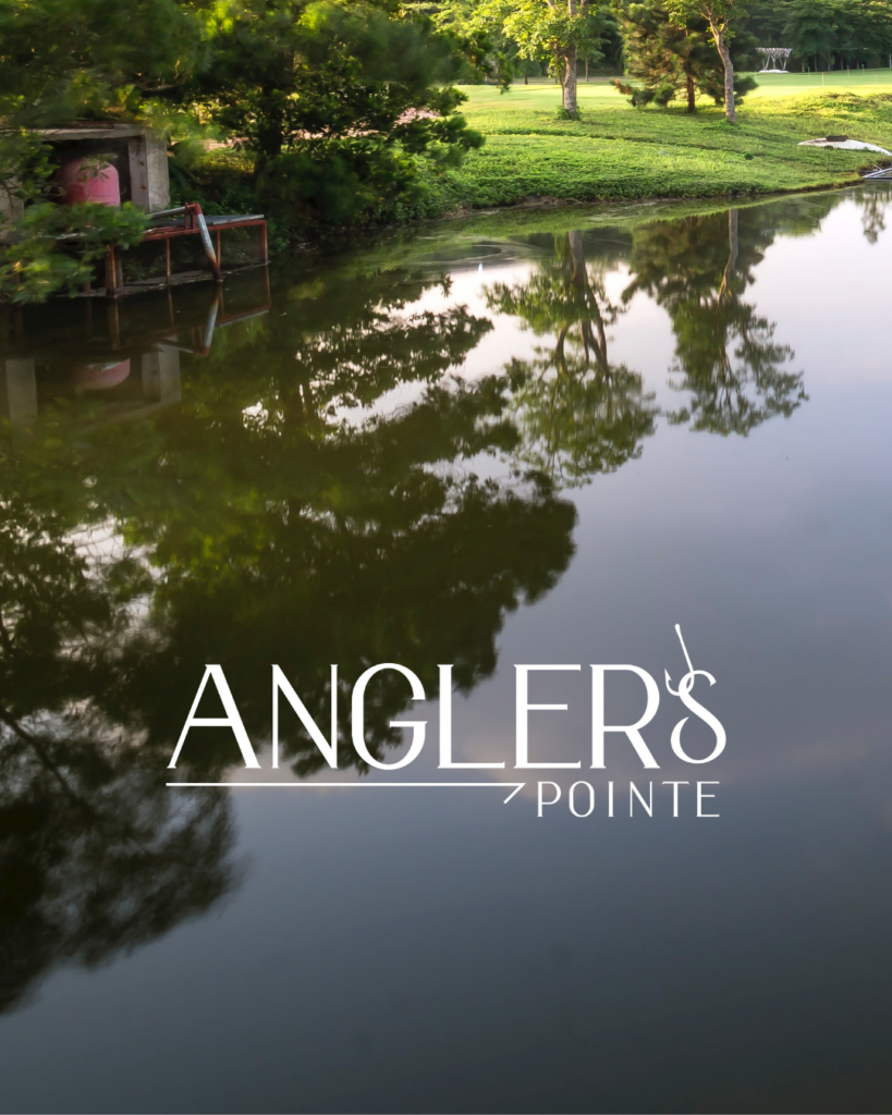 luxury campground brand logo, fishing logo, resort logo