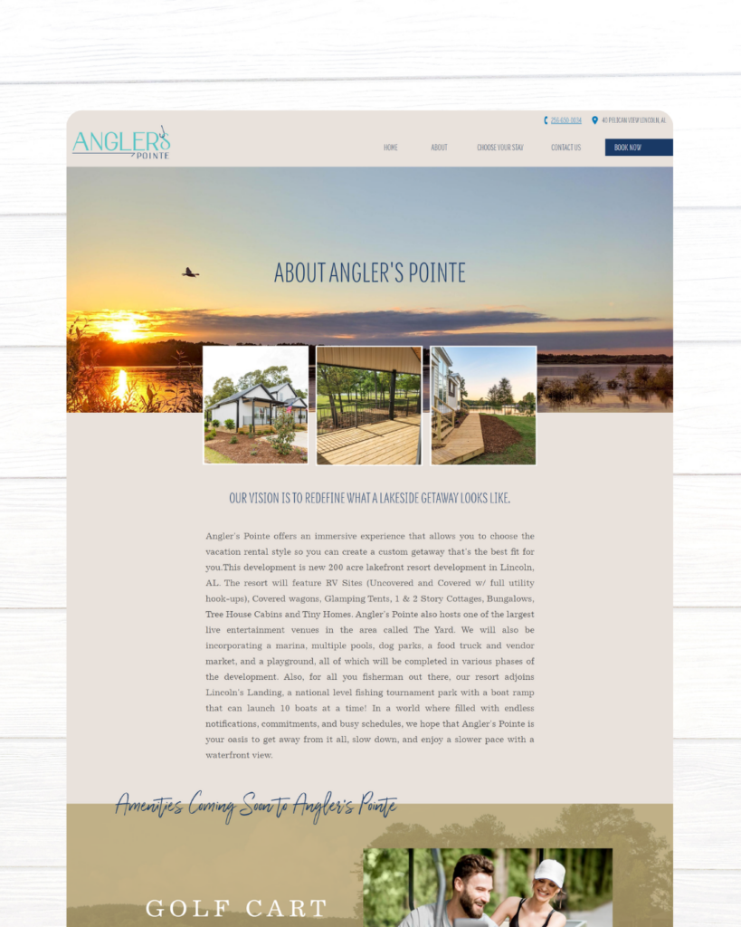 luxury campground website design
