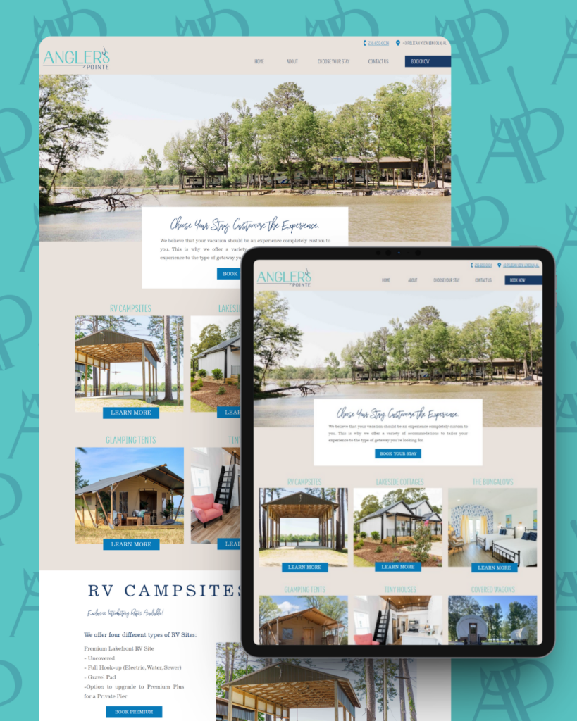 luxury campground website design